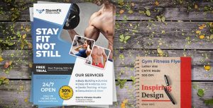 Gym Body Fitness Flyer Template Cover Photo