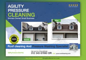 Roof Cleaning Service EDDM Postcard Template Preview Front