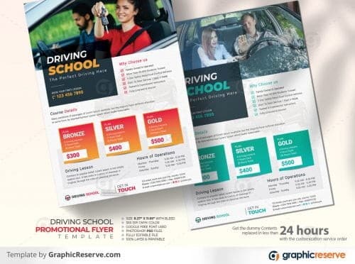 Driving School Promotional flyer template by didargds P1