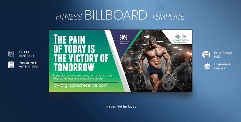 Fitness Billboard Template Cover Image 3