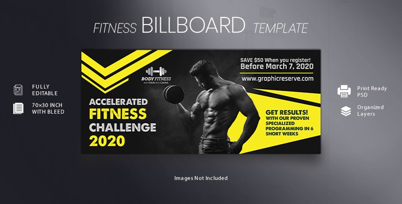 Fitness Billboard Template Cover Image 4