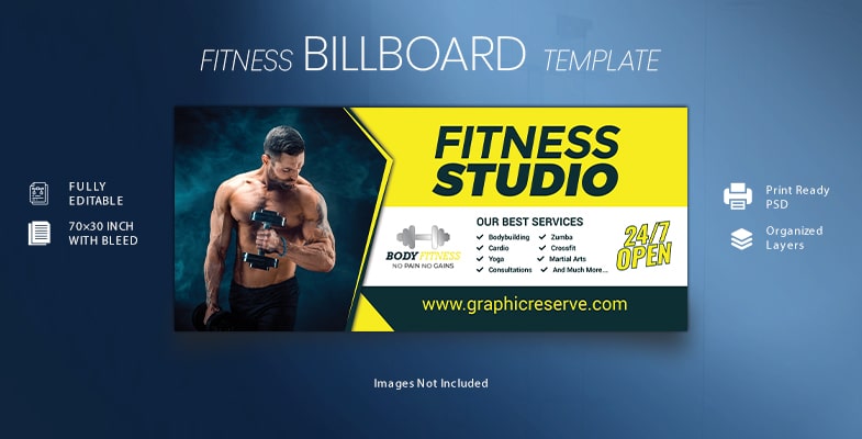 Fitness Billboard Template Cover Image 6