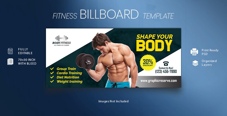 Fitness Billboard Template Cover Image