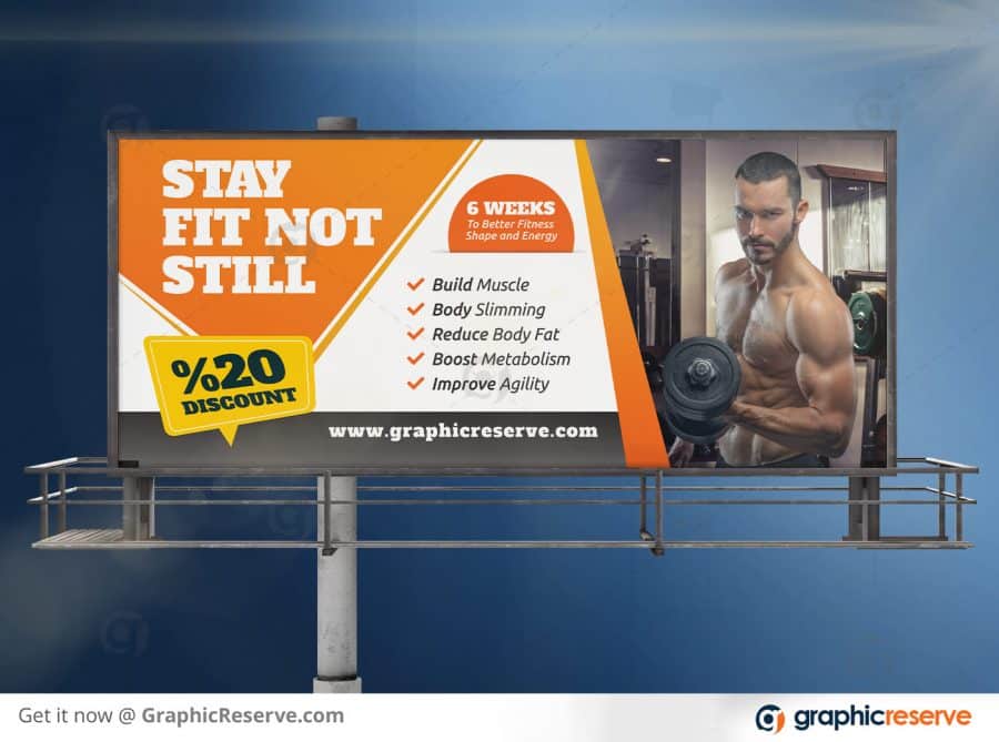 Fitness Billboard Template Preview Image 1
