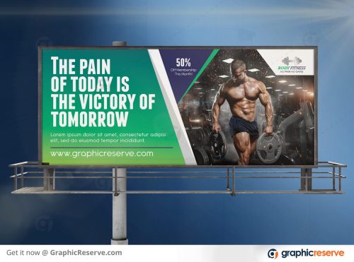 Fitness Billboard Template Preview Image 3