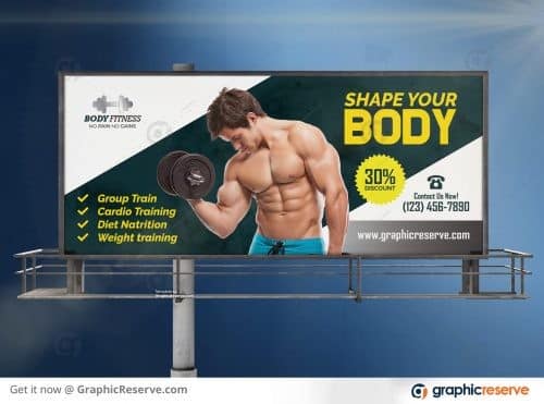 Fitness Billboard Template Preview Image