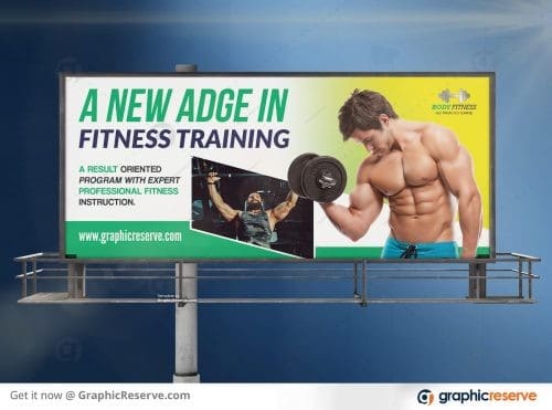 Fitness Billboard Design Templates Preview Image 7
