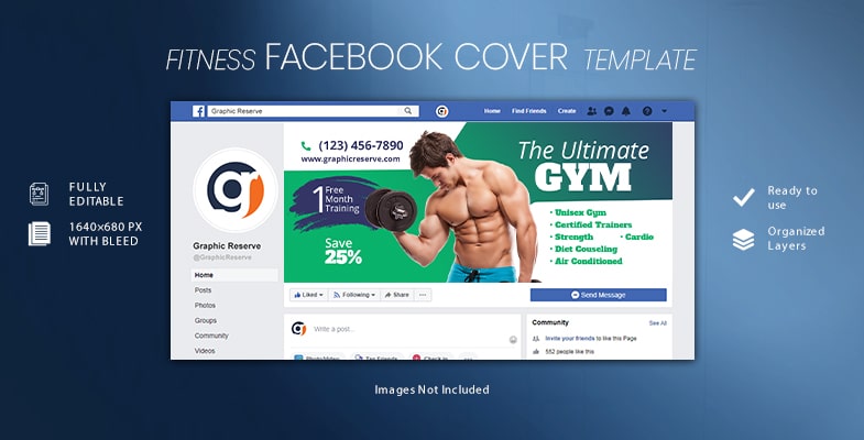 Fitness Facebook Cover Template Cover Image 10