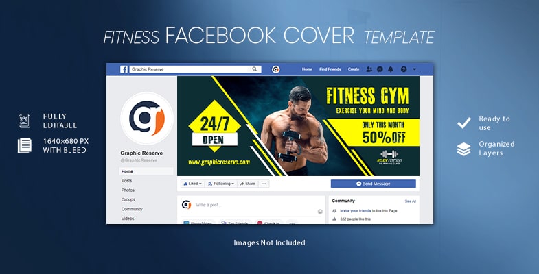 Fitness Facebook Cover Template Cover Image 5 1