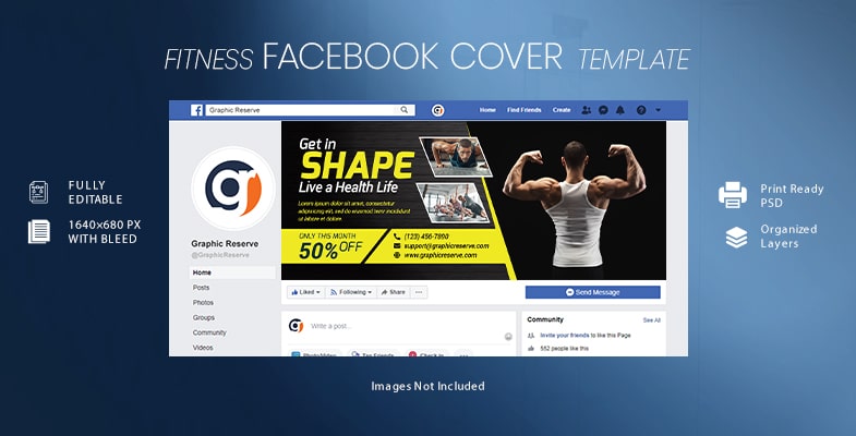 Fitness Facebook Cover Template Cover Image 6