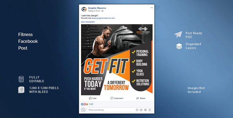 Fitness Facebook Post Cover Image 1