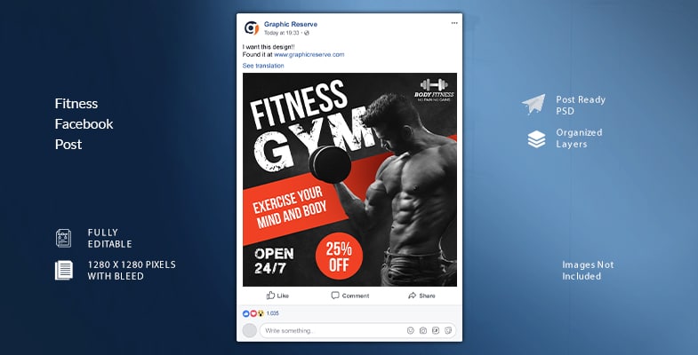 Fitness Facebook Post Cover Image 2