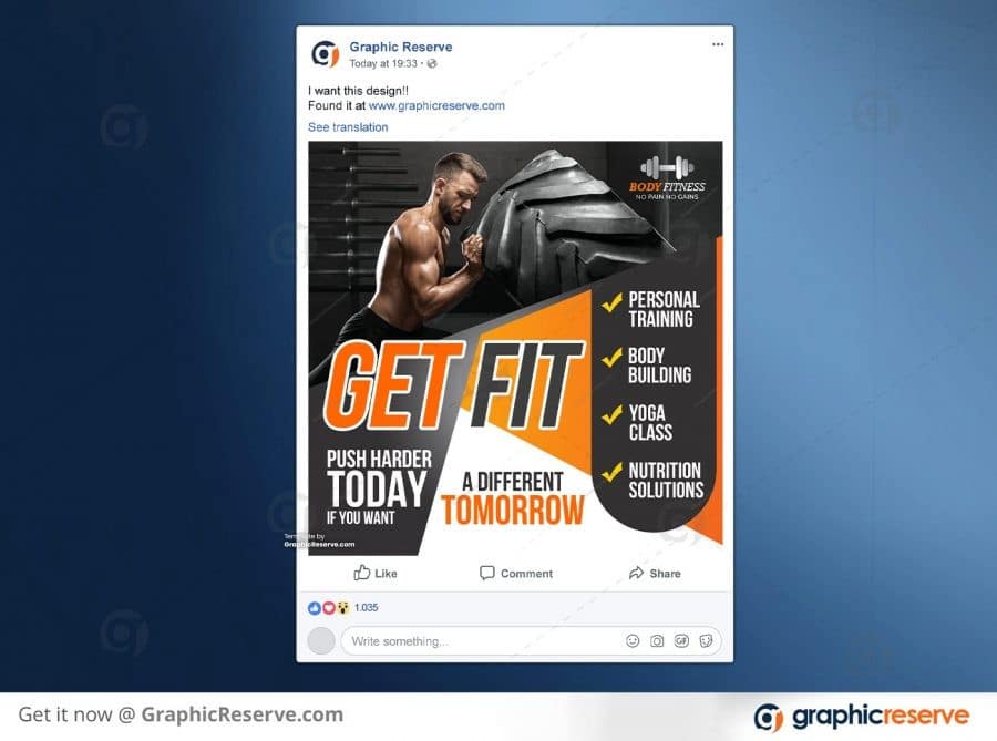 Fitness Facebook Post Preview Image 1