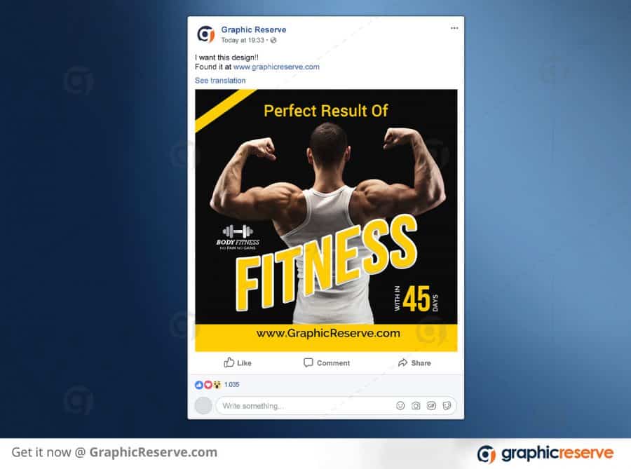 Fitness Facebook Post Preview Image 7