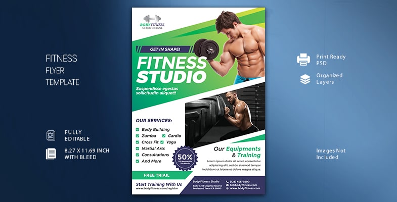 Fitness Flyer Template Cover Image