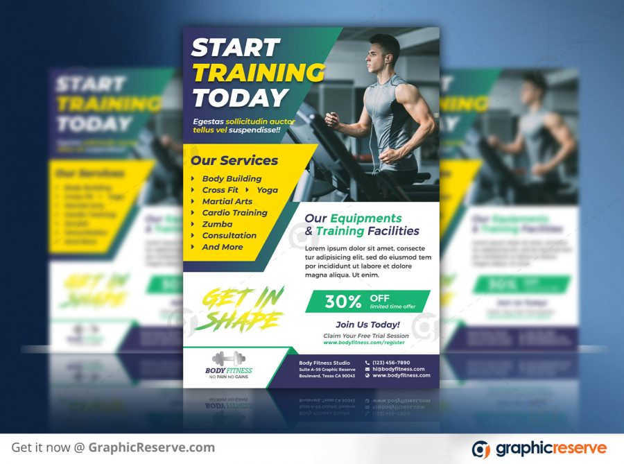 Fitness Flyer Template Preview Image 3
