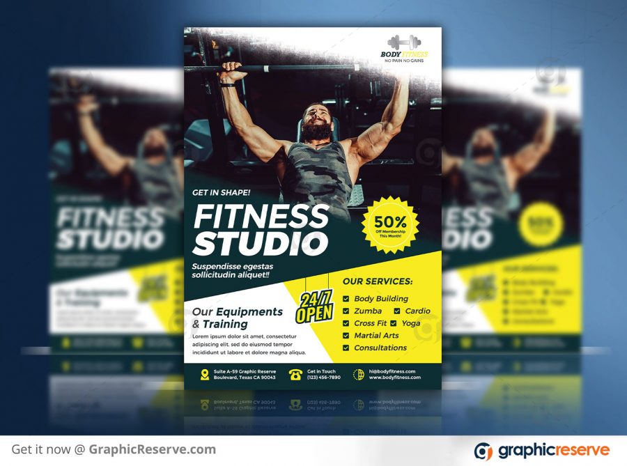 Fitness Flyer Template Preview Image 9