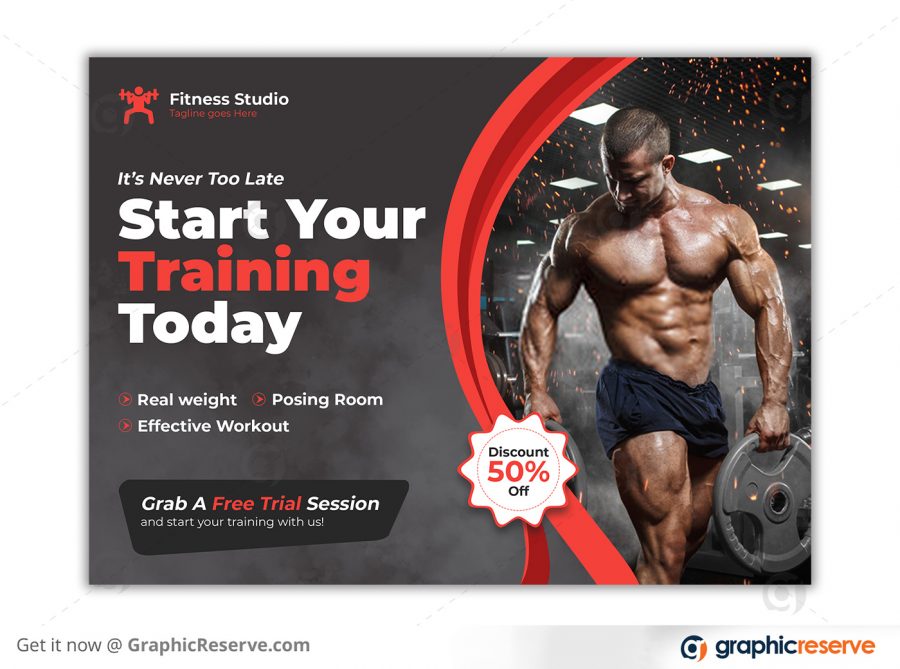 Fitness Gym EDDM Postcard arxihad 2