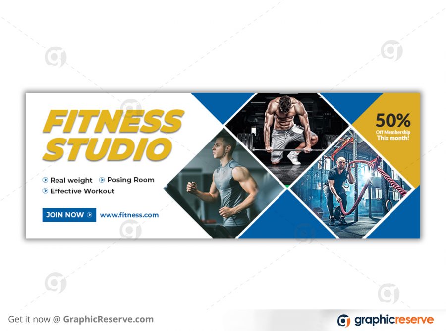 Fitness Gym Facebook Page Cover arxihad