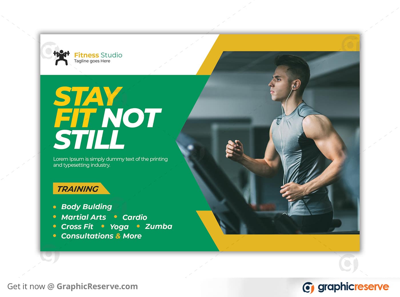 Fitness EDDM Postcard Template Preview Image Front
