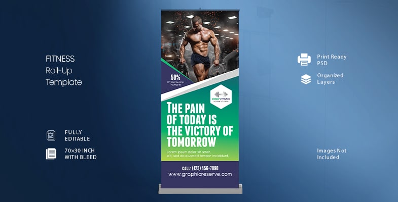 Fitness Roll Up Template Cover Image 3