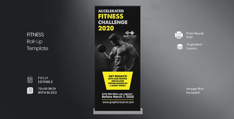 Fitness Roll Up Template Cover Image 4