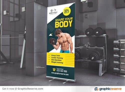 Fitness Roll Up Template Preview Image