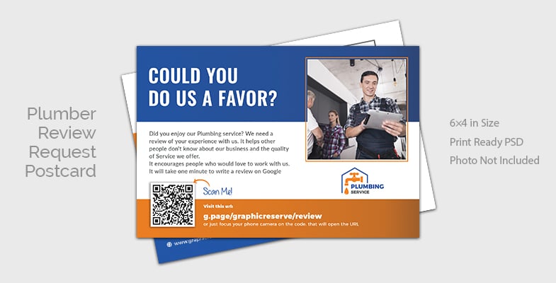 Plumber Review Request Postcard Cover Image 1