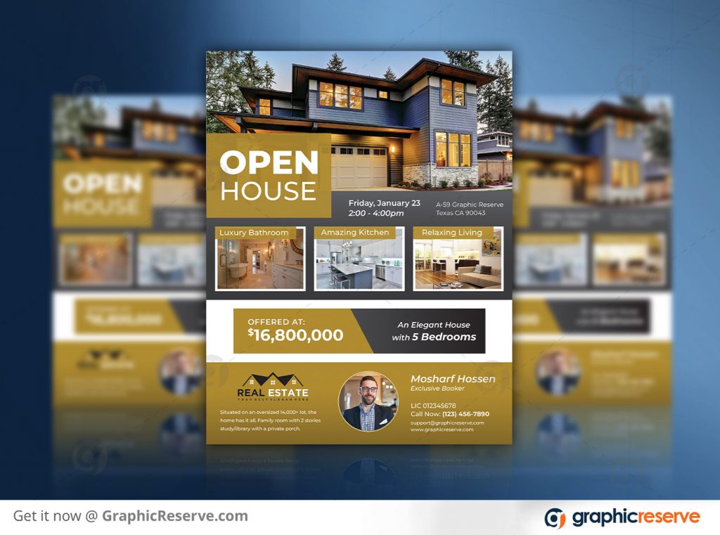 Real Estate Open House Flyer Template preview Image