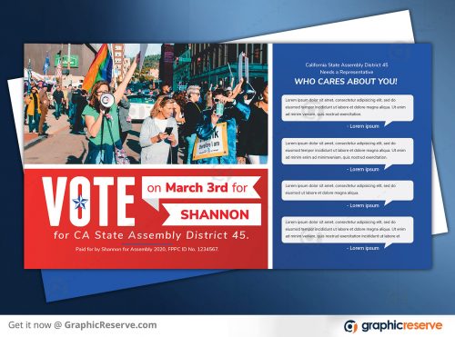Election Campaign Political Postcard Design Front previews 4
