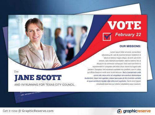 Election Campaign Political Postcard Design Front previews