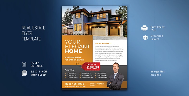 House For Sale By Owner Real Estate Flyer Cover Image