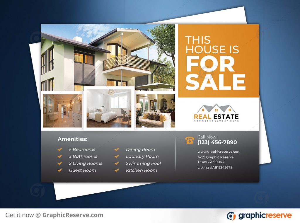 House For Sale Real Estate EDDM Postcard Front previews