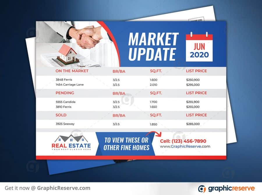 Real Estate Realtor Market Update Eddm Postcard Front Previews