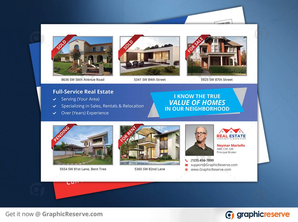 Real Estate Realtor Marketing EDDM Postcard Front previews