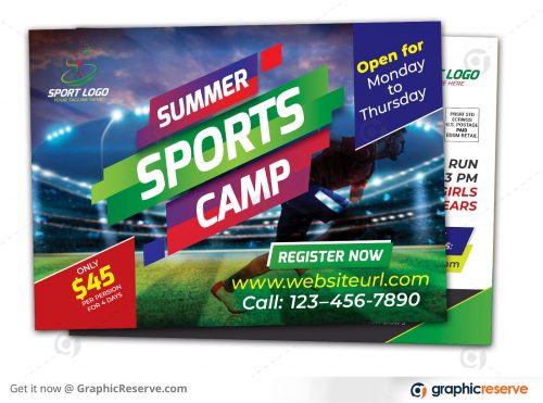 Summer Sports Adventure Camp EDDM Postcard Front