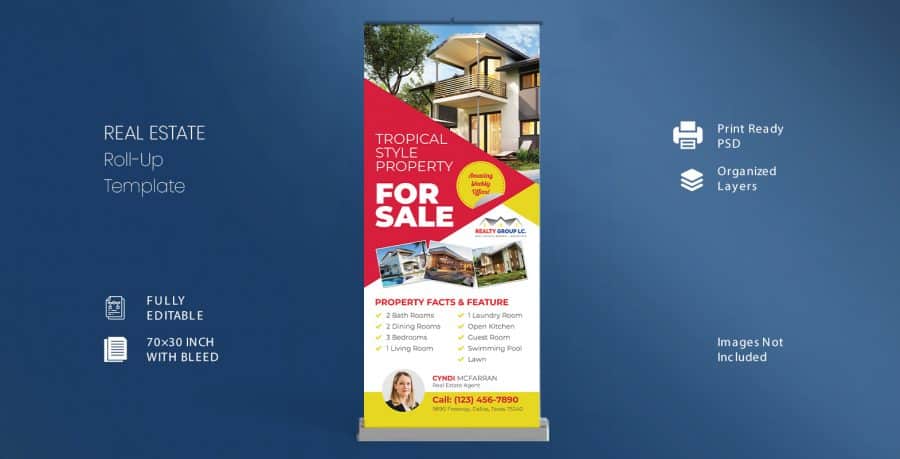 For Sale Real Estate Roll Up Cover Image