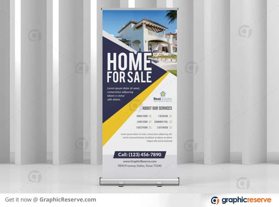 Home For Sale Real Estate Roll Up Template Previews Image