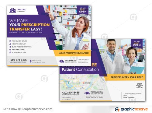 Pharmacy Opening Announcement Eddm Postcard Design Template