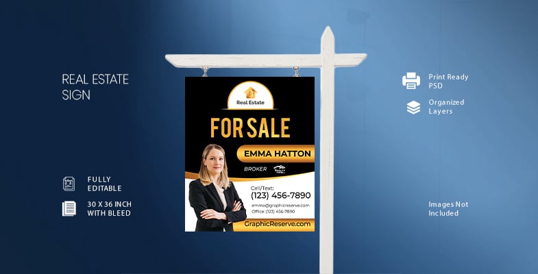 Sign for a Real Estate Broker For Sale Sign Cover Image