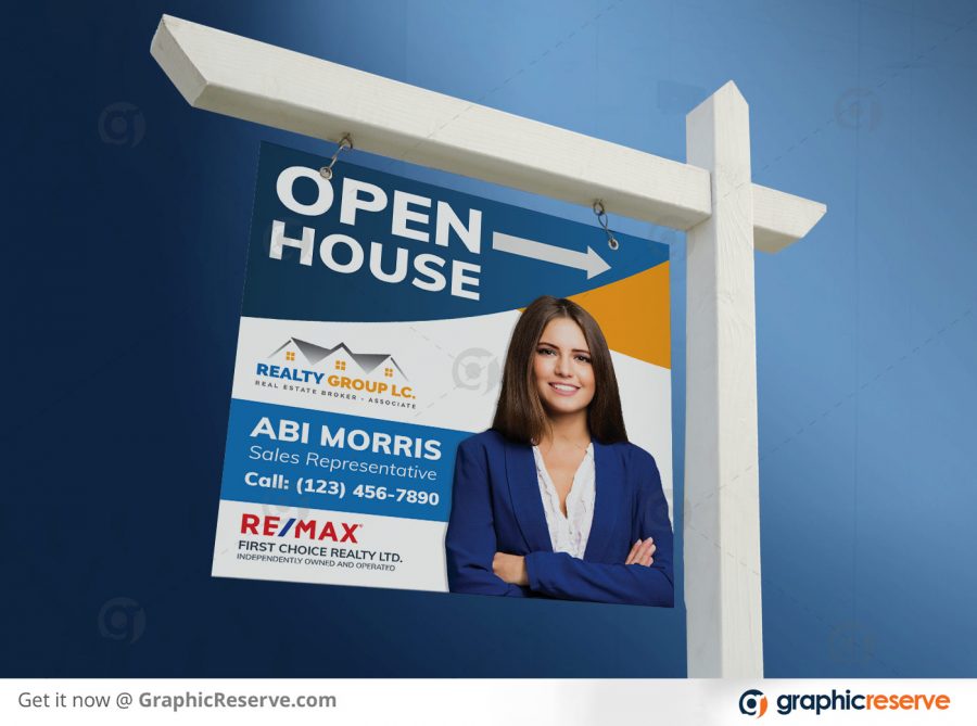 Sign For A Real Estate Broker Open House Sign Preview Image