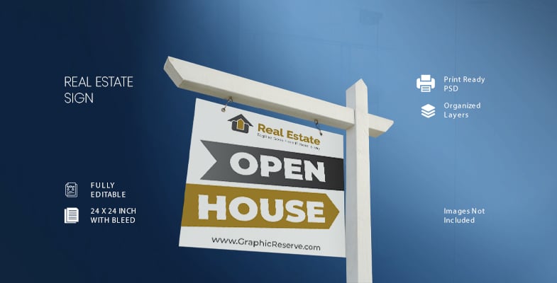 Sign For A Real Estate Open House Sign Cover Image