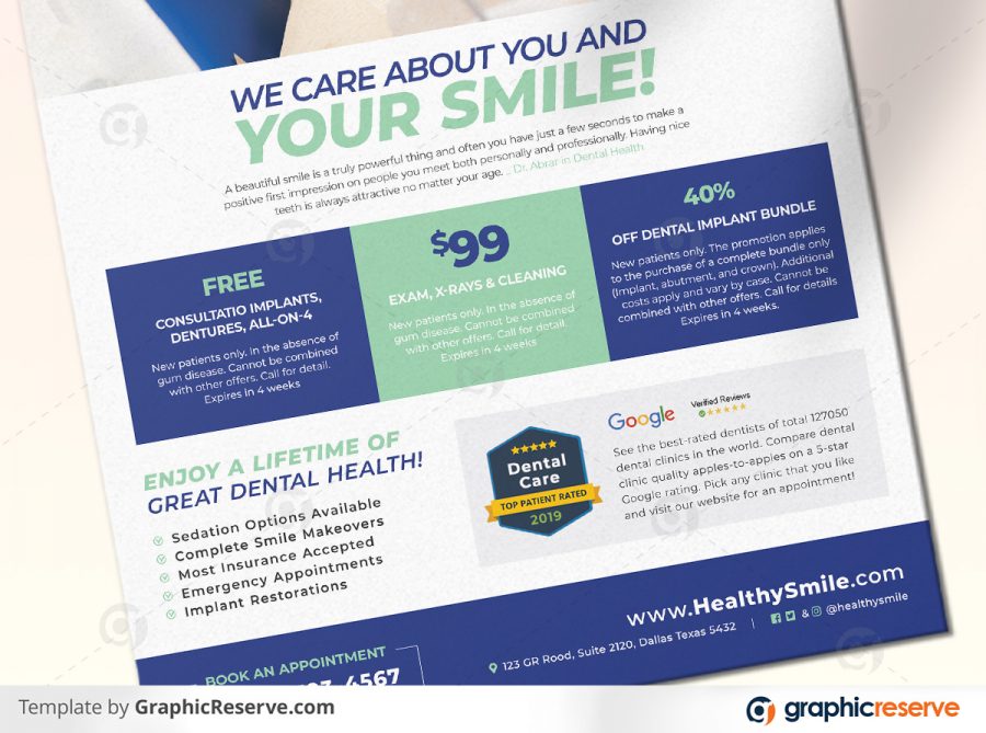 Dental Promotional Flyer template by didargds P2
