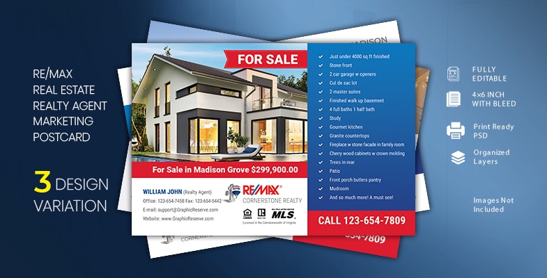 ReMax Real Estate Realty Agent Marketing Postcard Cover Image