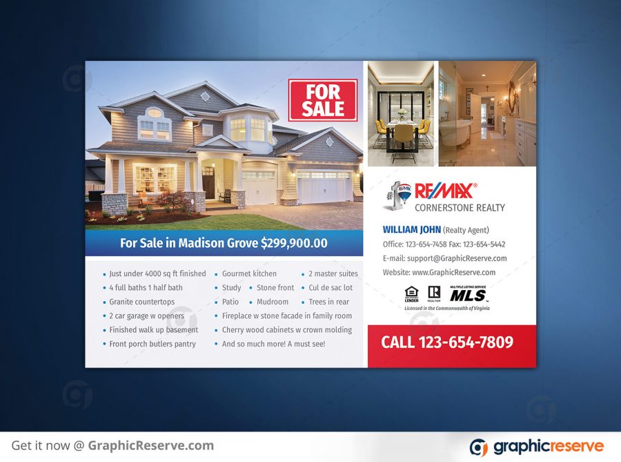 Remax Real Estate Realty Agent Marketing Postcard Previews 2