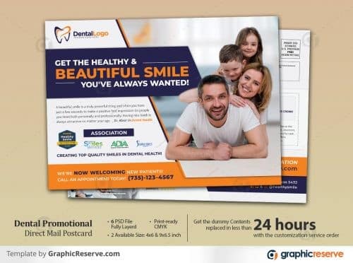 Dental Promotional Postcard Beautiful Smiles Preview image 1 2