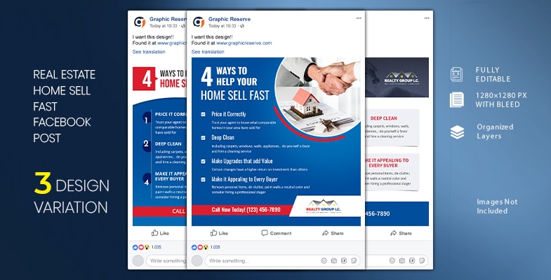 Real Estate 4 Ways To Help Your Home Sell Fast Facebook Post Main Image 1