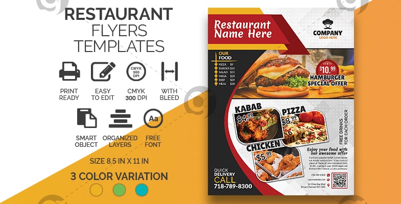 RestaurantFood Promotion Flyer Template 1 1