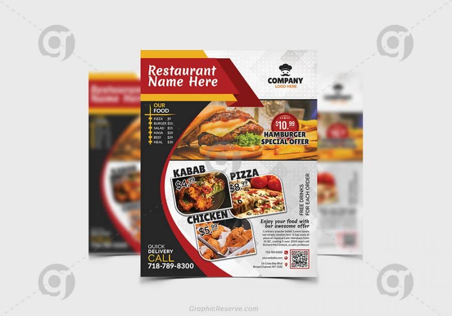 RestaurantFood Promotion Flyer Template 4 1