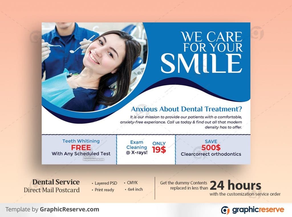Dental Service Medical Standard Postcard